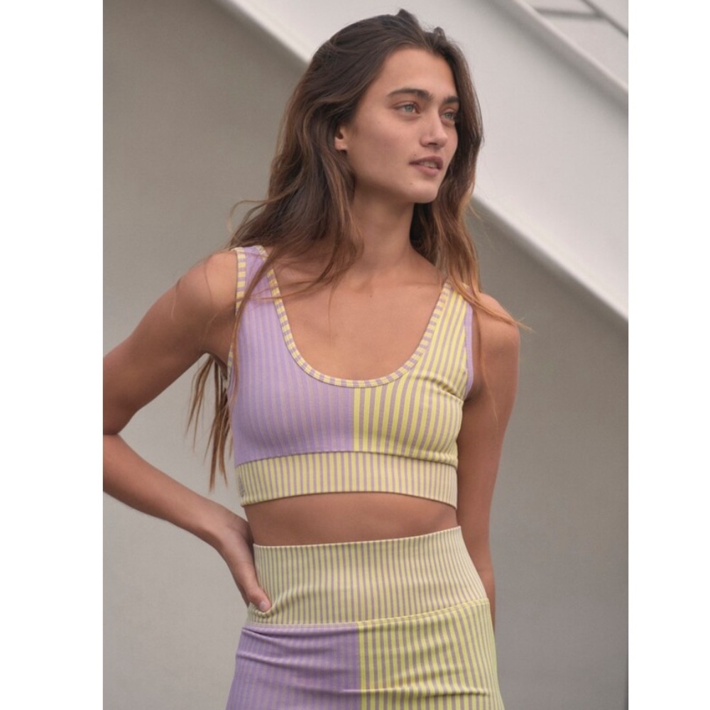 NWT FP Movement Stripe Me Colorblock Sports Bra size M/L